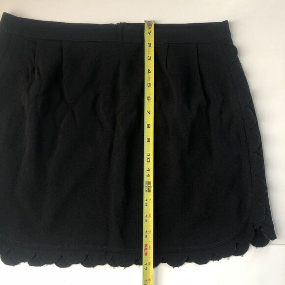 Club Monaco Women’s Black Scalloped Alea Skirt Size 10 - Picture 6 of 13